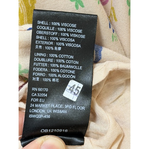 Urban Outfitters Floral Lace Trim Babydoll Mini‎ Dress Size M Coquette Romantic - Picture 9 of 10